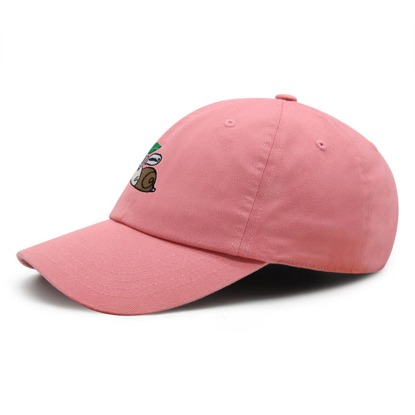 Hello Snail Premium Dad Hat Embroidered Baseball Cap Cute Character