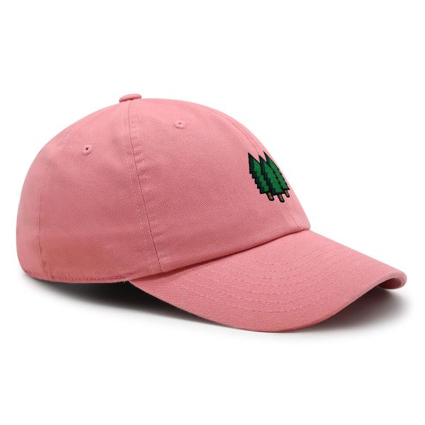 Trees Premium Dad Hat Embroidered Baseball Cap Forest Hiking