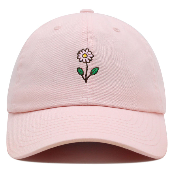 Flower Premium Dad Hat Embroidered Baseball Cap Flower Pink