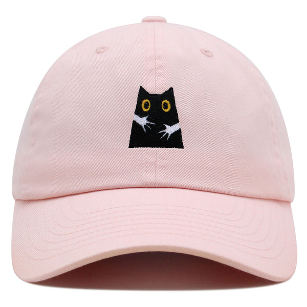 Hugs Premium Dad Hat Embroidered Baseball Cap Black Cat Mom