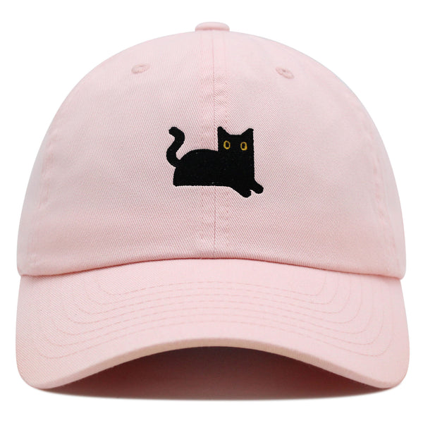 Black Cat Premium Dad Hat Embroidered Baseball Cap Cat Mom