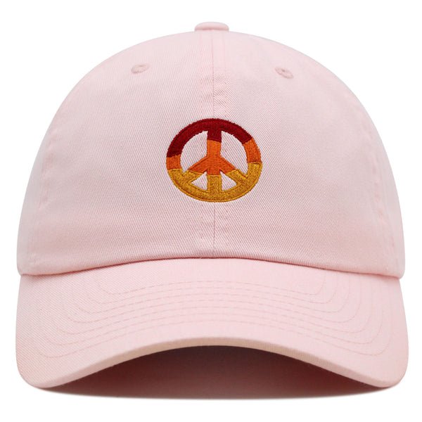 Peace Symbol Premium Dad Hat Embroidered Baseball Cap Hippie Logo