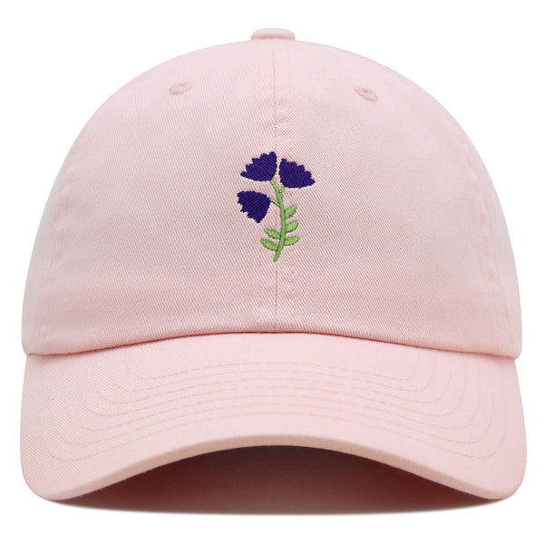 Purple flower Premium Dad Hat Embroidered Baseball Cap Purple Floral