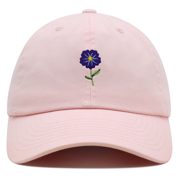 Flower Premium Dad Hat Embroidered Baseball Cap Floral Purple