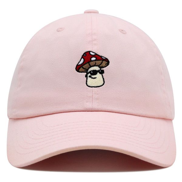 Mushroom with Sunglasses Premium Dad Hat Embroidered Baseball Cap Cool Funny