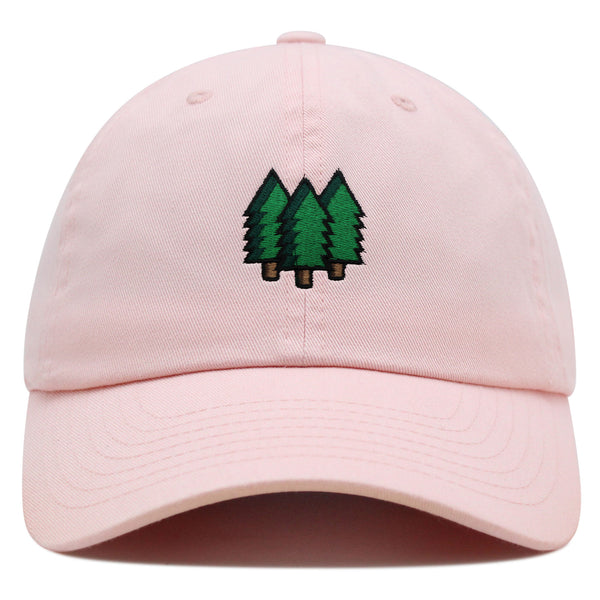 Trees Premium Dad Hat Embroidered Baseball Cap Forest Hiking