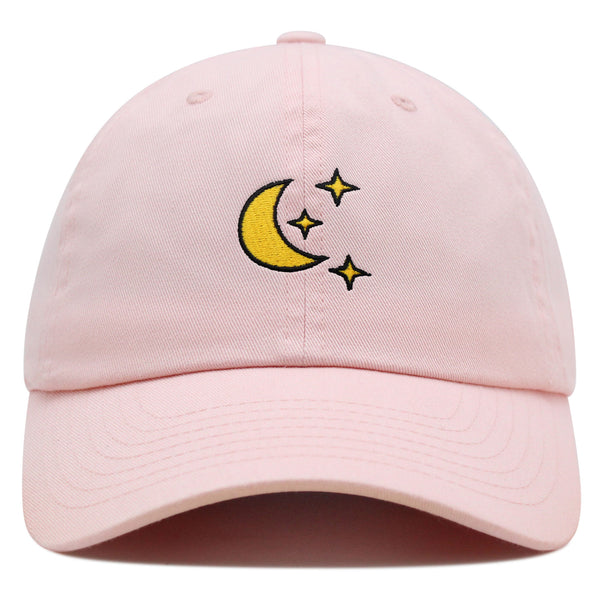 Moon Premium Dad Hat Embroidered Baseball Cap Space Sky Night