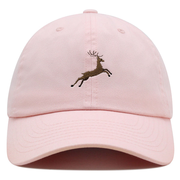 Deer Premium Dad Hat Embroidered Baseball Cap Hunting Jumping