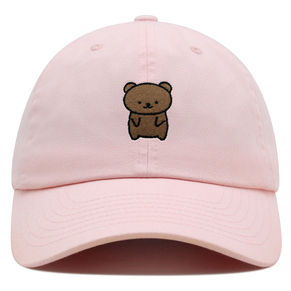 Bear Premium Dad Hat Embroidered Baseball Cap Teddy Bear Brown