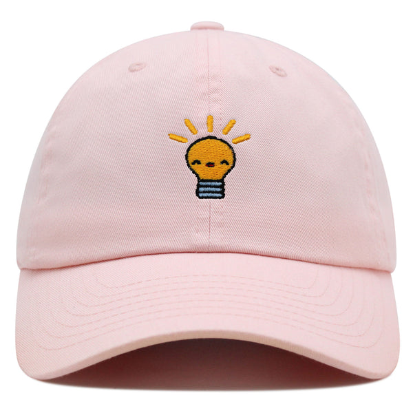 Happy Bulb Premium Dad Hat Embroidered Baseball Cap Lightbulb Idea