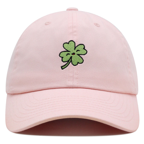 Clover Premium Dad Hat Embroidered Baseball Cap Lucky Flower