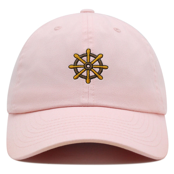 Boat Wheel Premium Dad Hat Embroidered Baseball Cap Ocean Ship Yatch