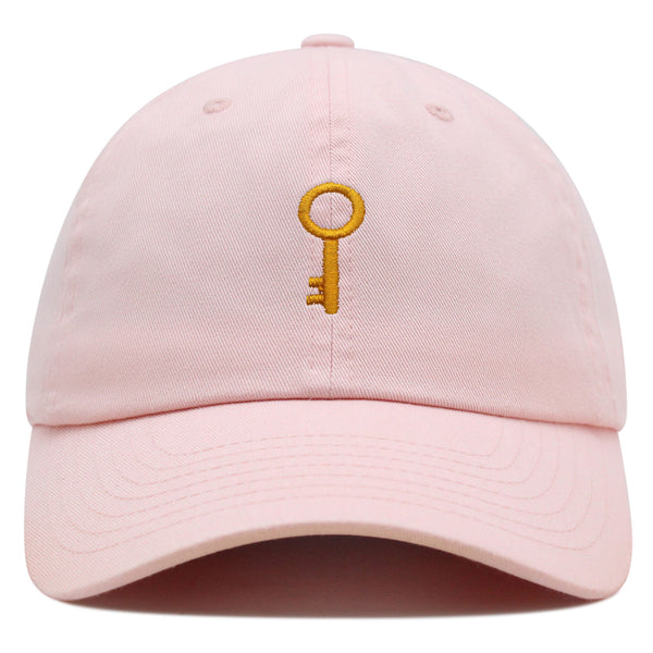 Golden Key Premium Dad Hat Embroidered Baseball Cap Key Door