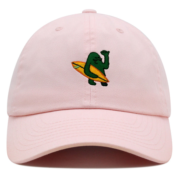 Hola Premium Dad Hat Embroidered Baseball Cap Surfing Green