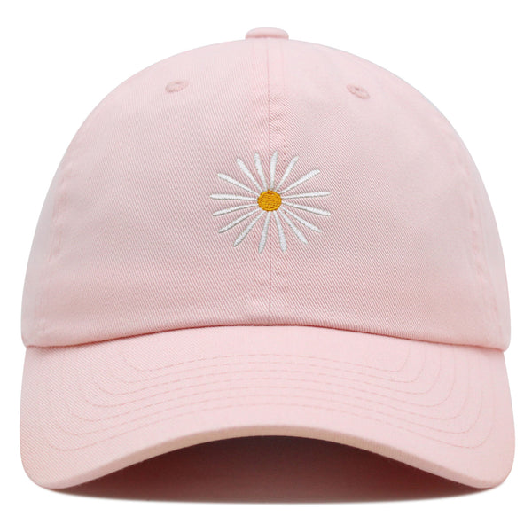 Daisy Premium Dad Hat Embroidered Baseball Cap Flower White