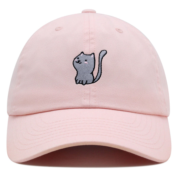 Meow Premium Dad Hat Embroidered Baseball Cap Cat Kitty