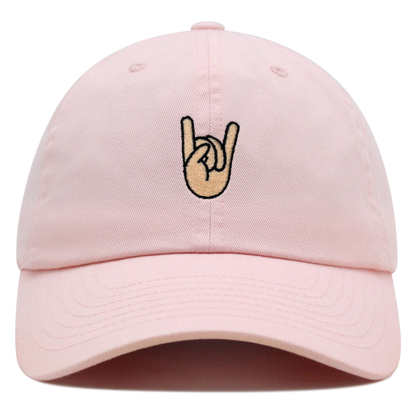 Rock and Roll Premium Dad Hat Embroidered Baseball Cap Hand Sign Peace