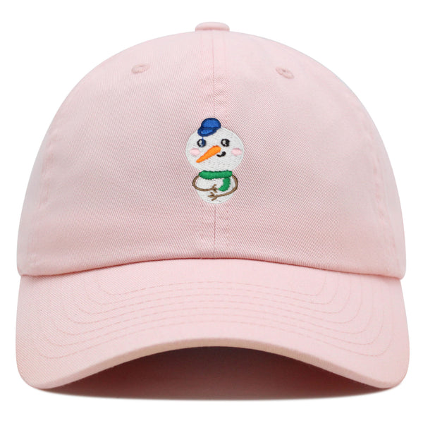 Snowman Premium Dad Hat Embroidered Baseball Cap Cute Winter