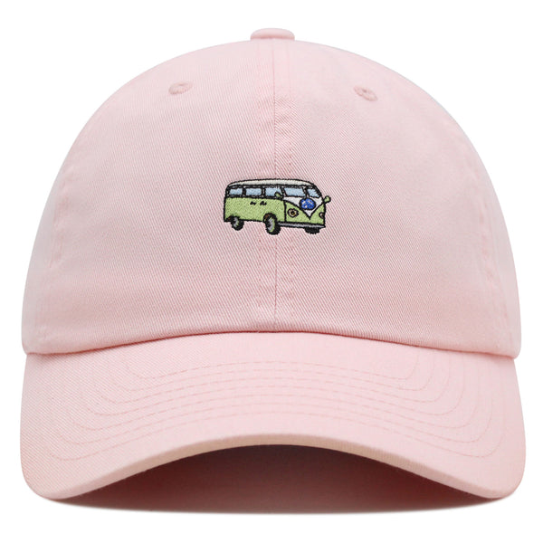 Hippie Bus Premium Dad Hat Embroidered Baseball Cap Surfing RV