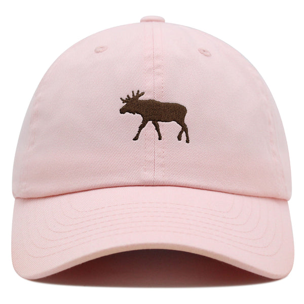 Moose Premium Dad Hat Embroidered Baseball Cap Elk Hunting