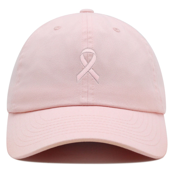 Pink Ribbon Premium Dad Hat Embroidered Baseball Cap Breast Cancer