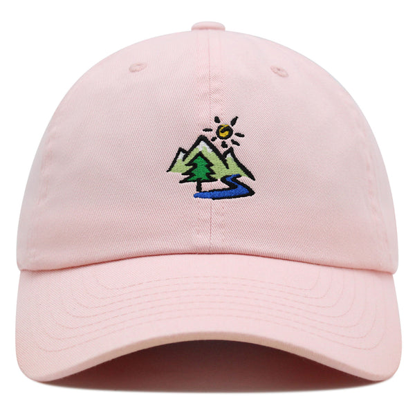 Mountain Premium Dad Hat Embroidered Baseball Cap Image