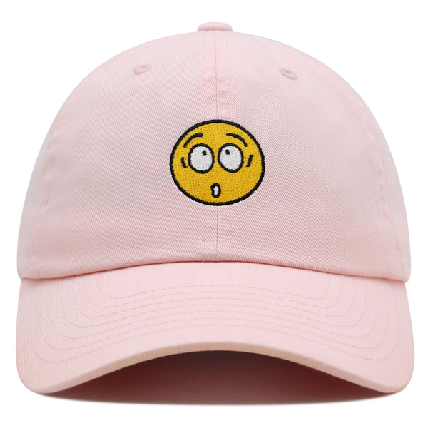 Surprised Face Emoji Premium Dad Hat Embroidered Baseball Cap Silly