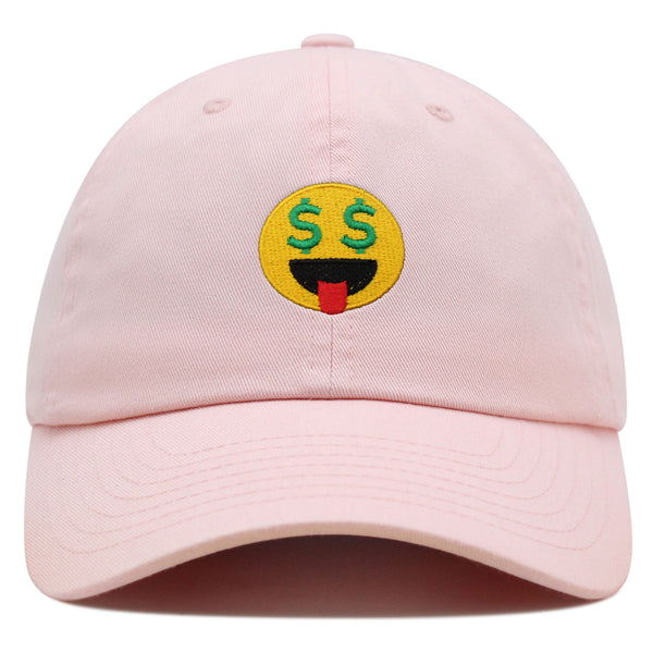 Money Eyes Emoji Premium Dad Hat Embroidered Baseball Cap Funny