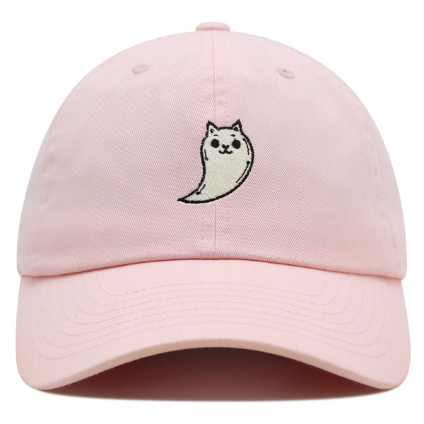 Ghost Cat  Premium Dad Hat Embroidered Baseball Cap Cute