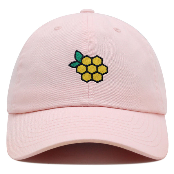 Honeycomb Premium Dad Hat Embroidered Baseball Cap Honey Logo