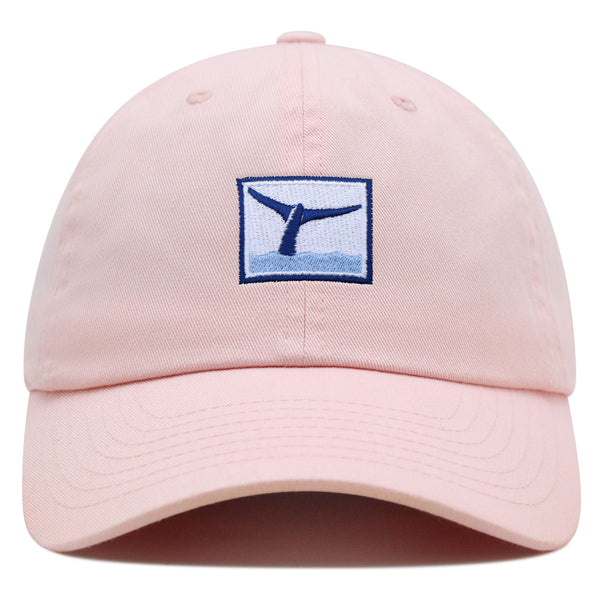 Whale Tail Premium Dad Hat Embroidered Baseball Cap Ocean Logo