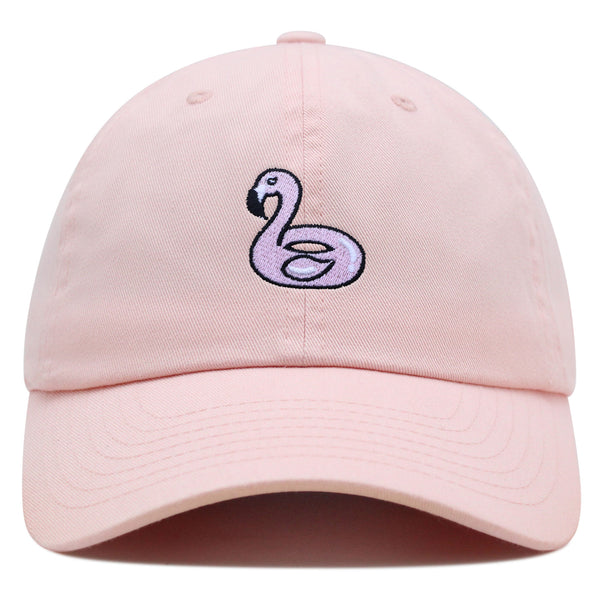 Flamingo Pool Float Premium Dad Hat Embroidered Baseball Cap Water Toy