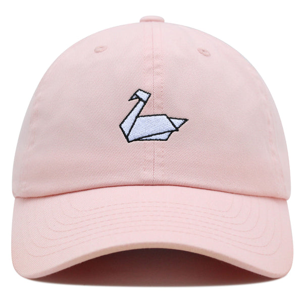 Paper Swan Premium Dad Hat Embroidered Baseball Cap Origami