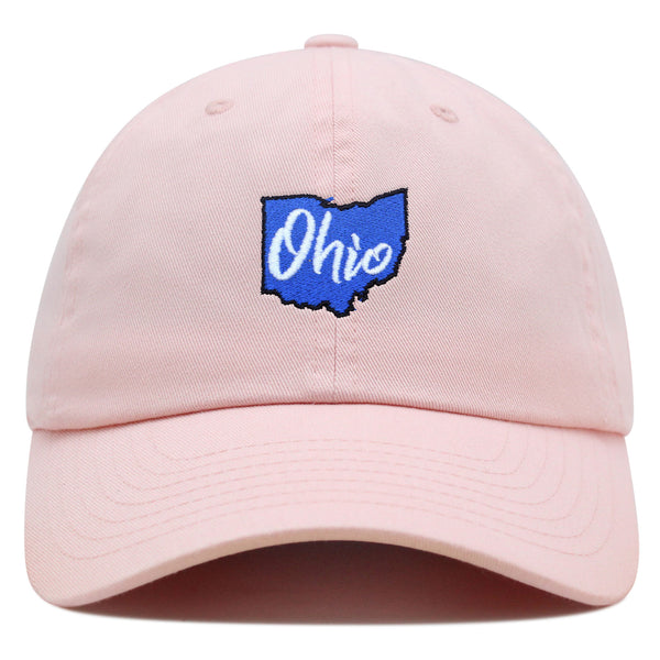 Ohio State Premium Dad Hat Embroidered Cotton Baseball Cap Map