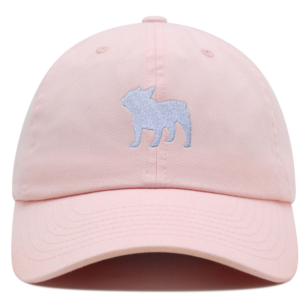 French Bulldog Silhouette Premium Dad Hat Embroidered Cotton Baseball Cap Outline