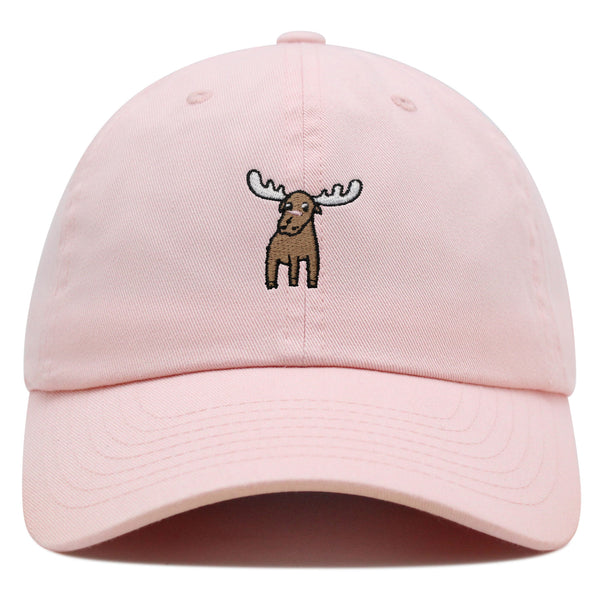 Cute Moose Premium Dad Hat Embroidered Cotton Baseball Cap Animal