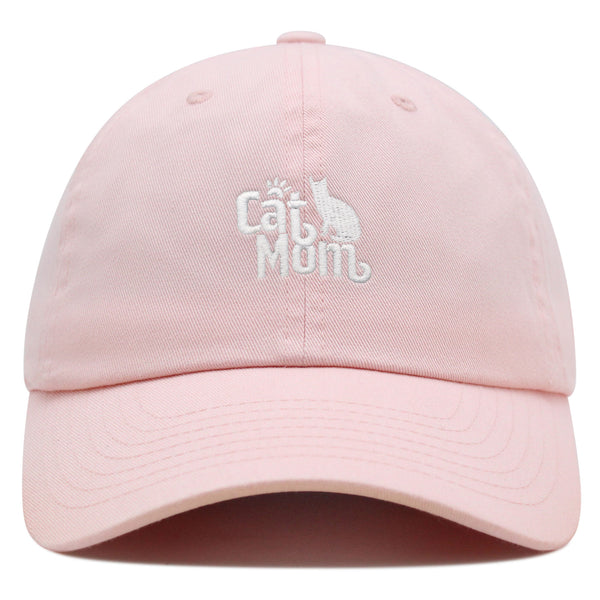 Cat Mom Premium Dad Hat Embroidered Cotton Baseball Cap Silhouette