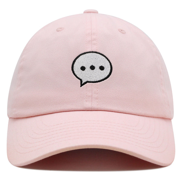 Text Messgae Premium Dad Hat Embroidered Cotton Baseball Cap Chat Bubble