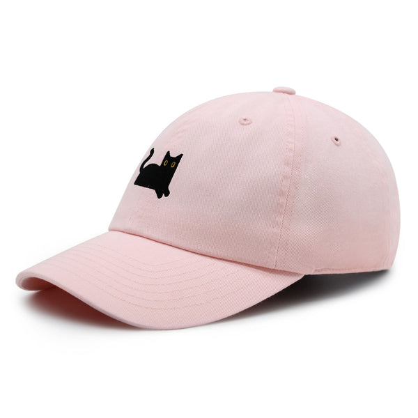 Black Cat Premium Dad Hat Embroidered Baseball Cap Cat Mom