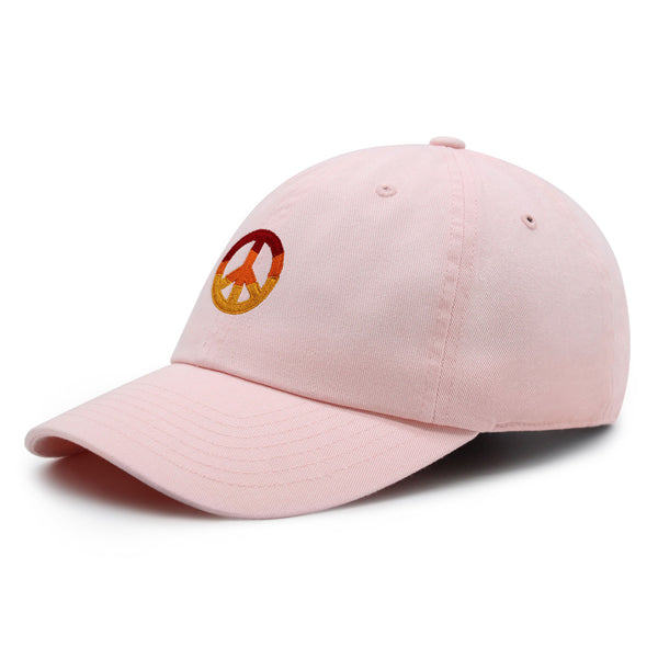 Peace Symbol Premium Dad Hat Embroidered Baseball Cap Hippie Logo