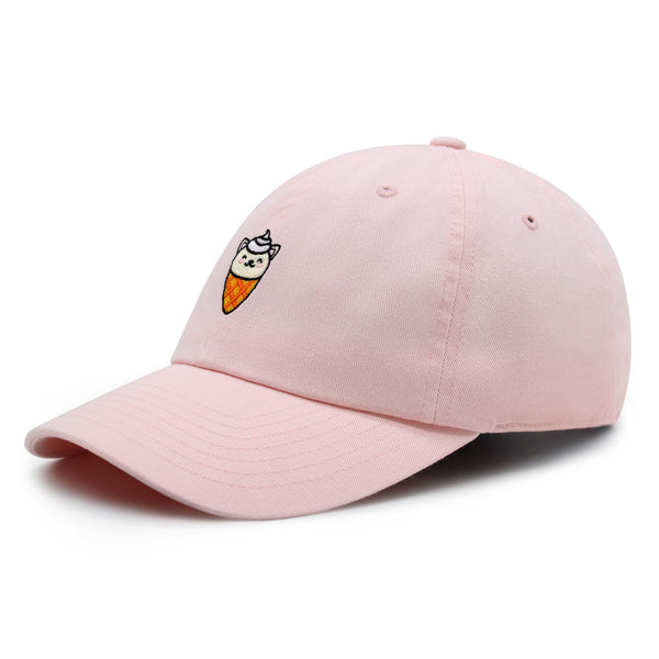 Ice Cream Cat Premium Dad Hat Embroidered Baseball Cap Ice Cream Foodie