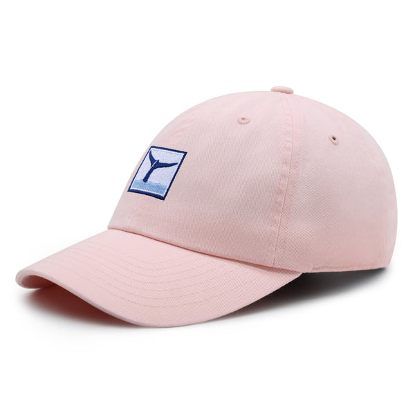 Whale Tail Premium Dad Hat Embroidered Baseball Cap Ocean Logo