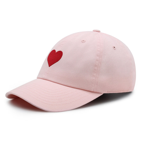 Heart Symbol Premium Dad Hat Embroidered Cotton Baseball Cap Simple Heart