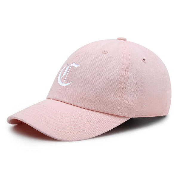 Old English Letter C Premium Dad Hat Embroidered Cotton Baseball Cap English Alphabet