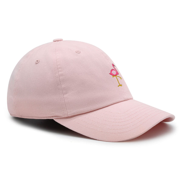 Flamingo Premium Dad Hat Embroidered Baseball Cap Bird Pink