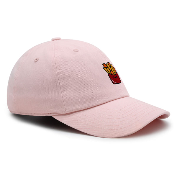 Smiling French Fries Premium Dad Hat Embroidered Baseball Cap Chips Fast Food