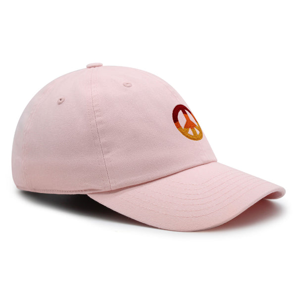 Peace Symbol Premium Dad Hat Embroidered Baseball Cap Hippie Logo