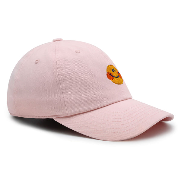 Smile Premium Dad Hat Embroidered Baseball Cap Emoji Smiling Face