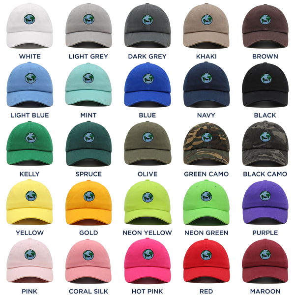 Happy Earth Premium Dad Hat Embroidered Baseball Cap Earth Environment