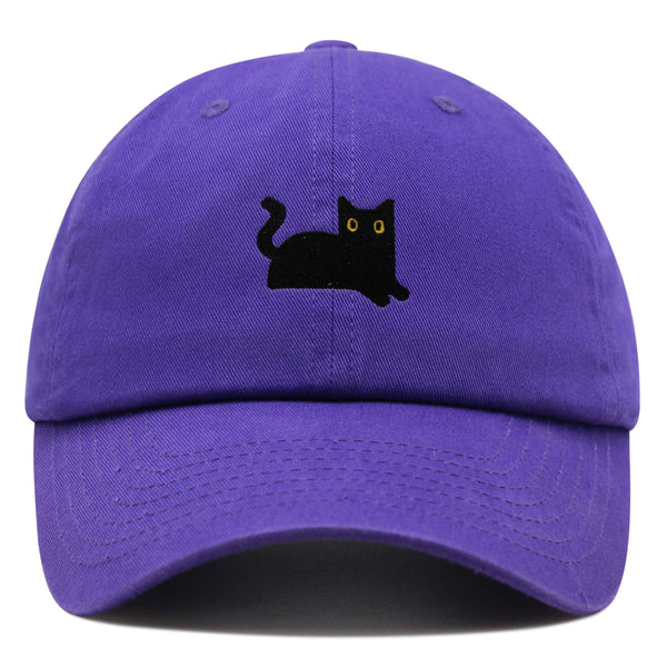 Black Cat Premium Dad Hat Embroidered Baseball Cap Cat Mom